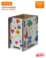 Çiçek Temalı Kalemlik (DS500) - Görsel 3
