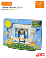 Sarı Karavan Temalı Ahşap Çerçeve – DS302