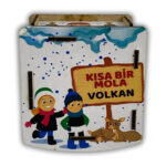 KİŞİYE ÖZEL YILBAŞI TEMALI AHŞAP KUMBARA